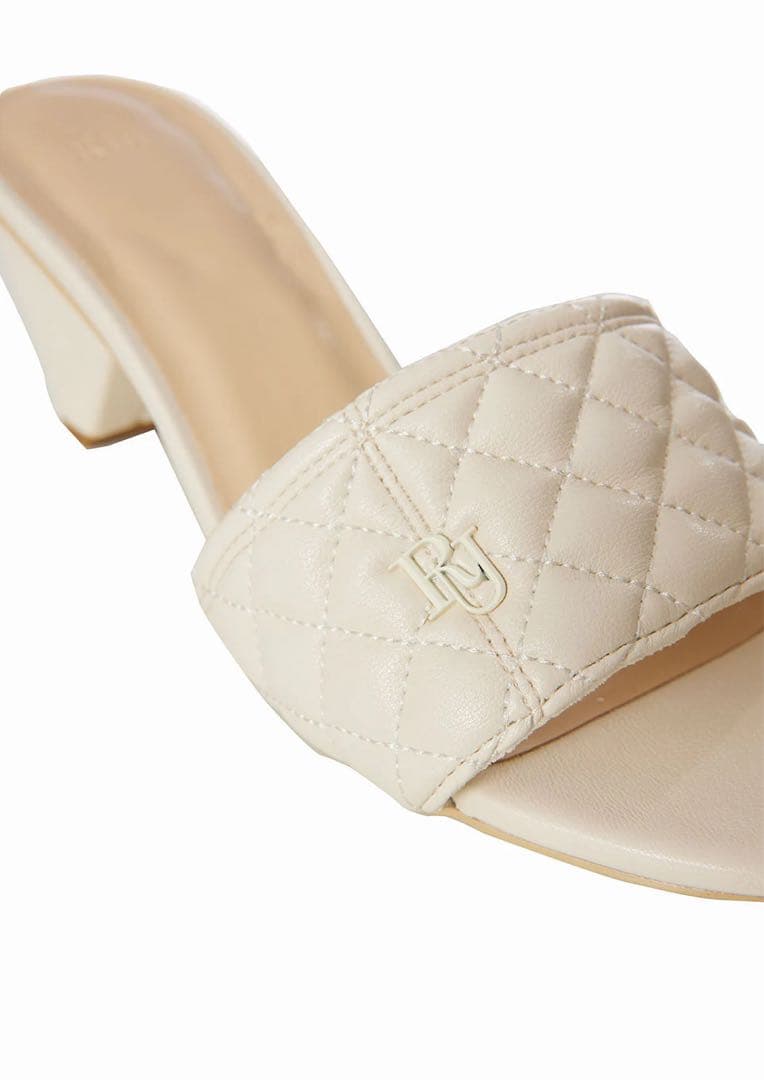 Riu リウ Quilting leather mule Rちゃん