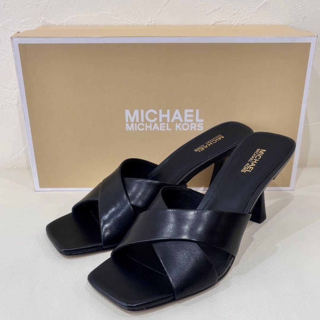 新品【MICHAEL KORS】マイケルコース　レザー　ミュール　ブラック