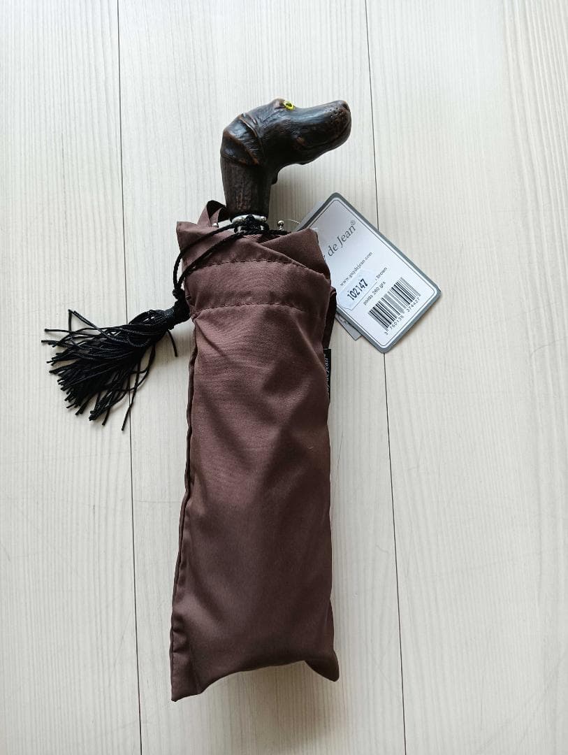 新：Guy de jean 折畳み傘 雨/日傘：グレーハウンド（マロンブラウン）