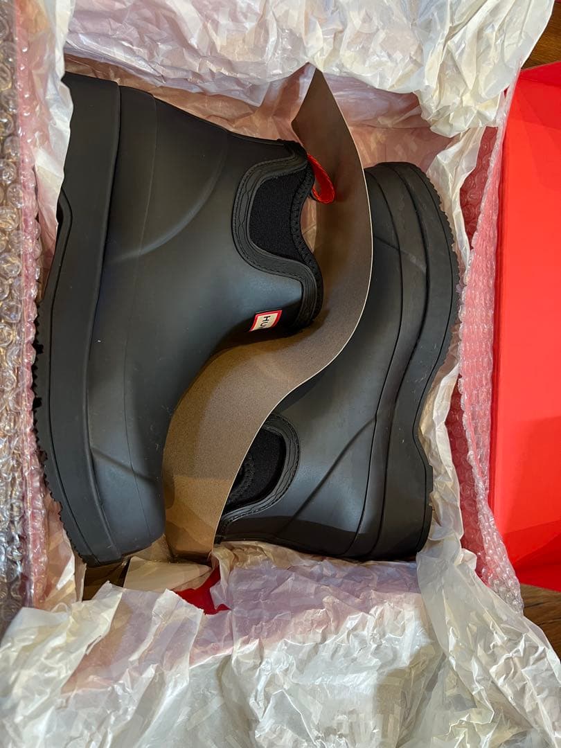 美品 26cm HUNTER ネオプレーン チェルシーブーツ ブラック US8