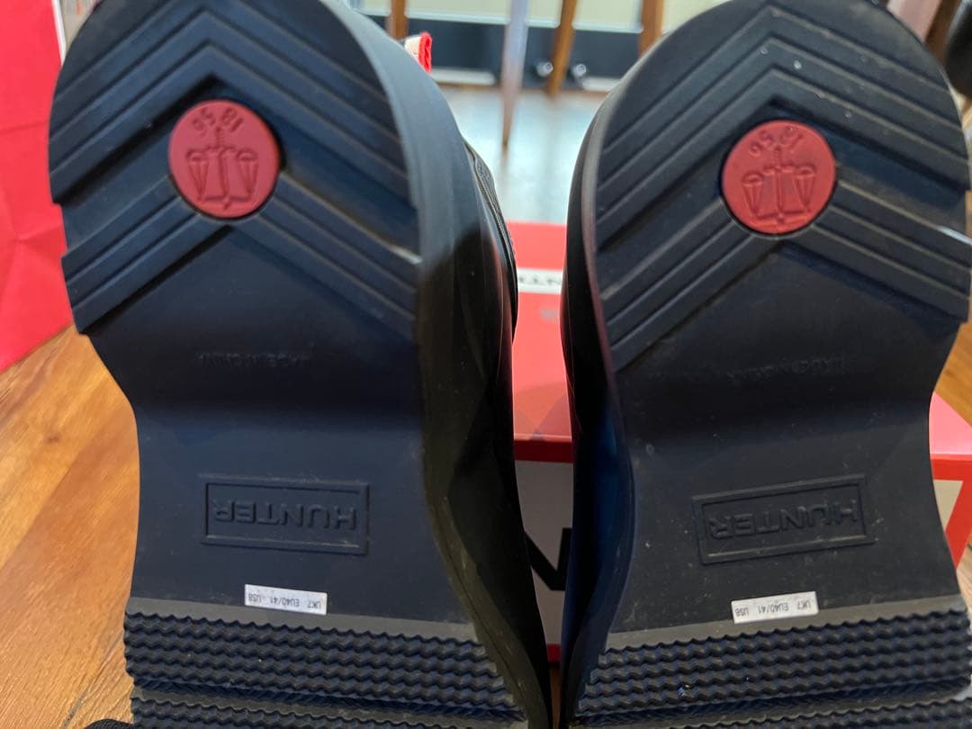 美品 26cm HUNTER ネオプレーン チェルシーブーツ ブラック US8