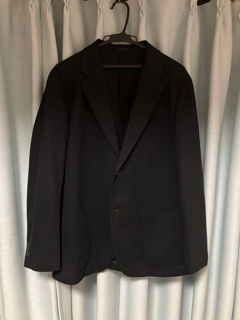 ブラッシュドジャージージャケット L ネイビー