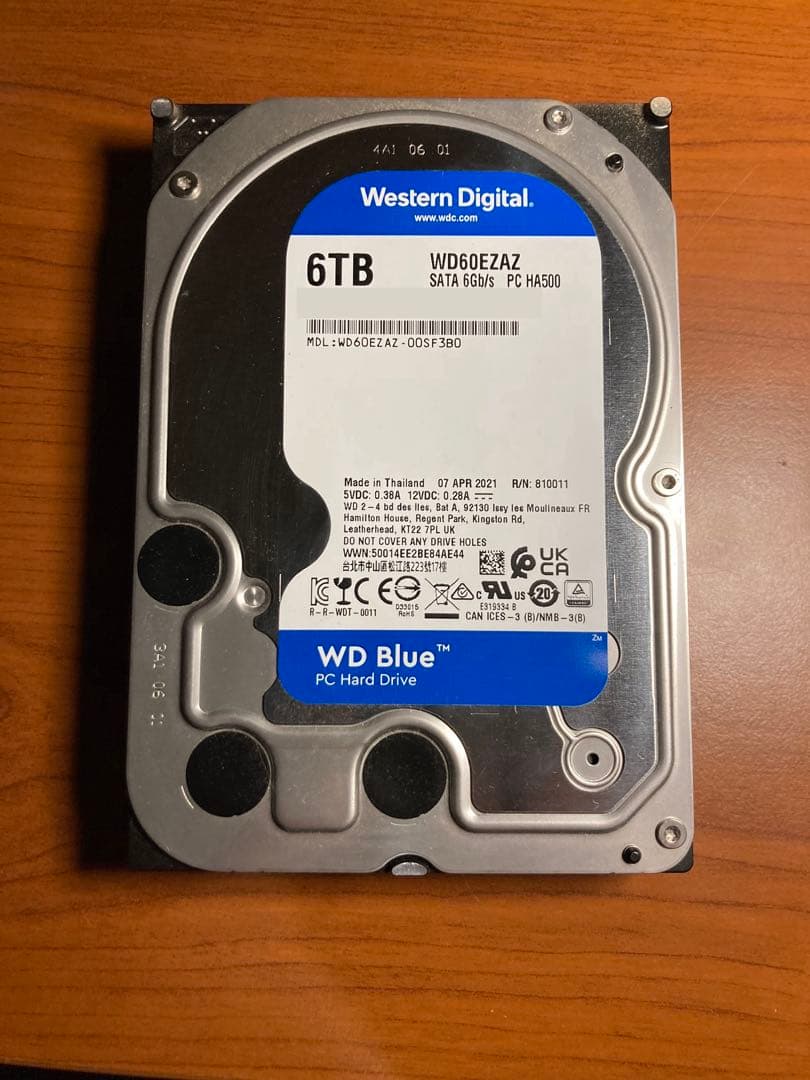 WD Blue 6TB 内蔵型ハードディスクドライブ
