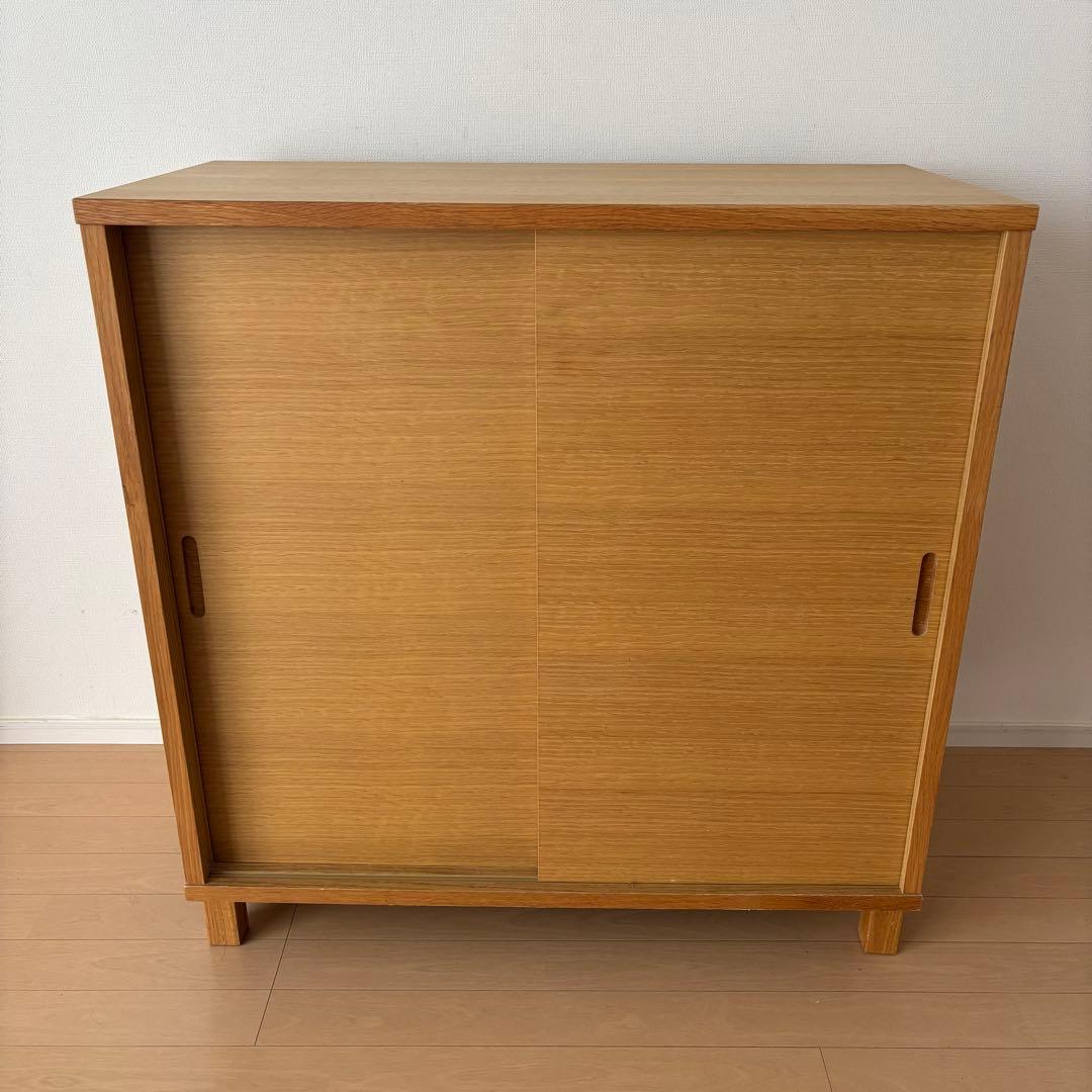 【廃盤】無印良品　オーク材キャビネット送料込み