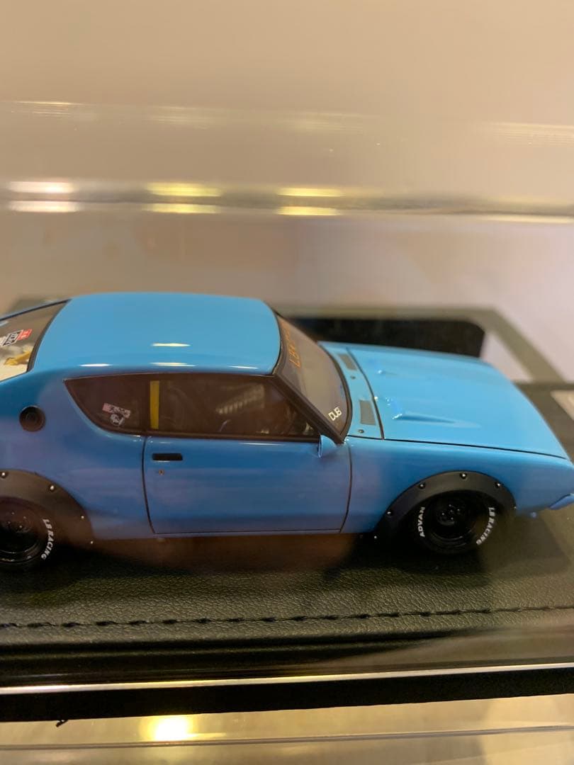 イグニッションモデル　1/43 LBWK ケンメリ 2ドア ブルー