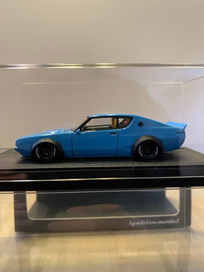 イグニッションモデル　1/43 LBWK ケンメリ 2ドア ブルー