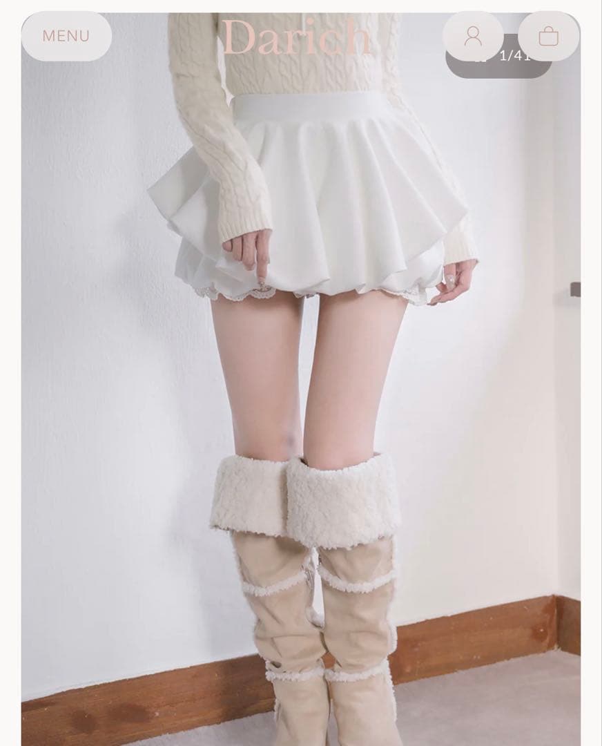 Darichノベルティ付き　ボリュームバルーンミニスカート　ダーリッチ