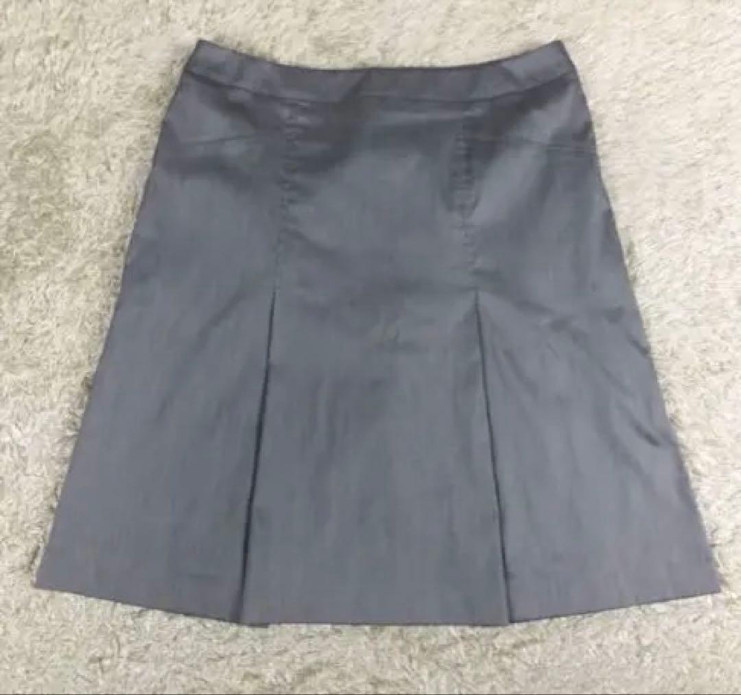 【大きいサイズ】23区 スーツ セットアップ スカート 1B グレー 美品 48