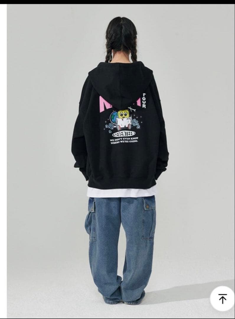 SEVENTEEN NANATOUR セブチブラックパーカー Mサイズ