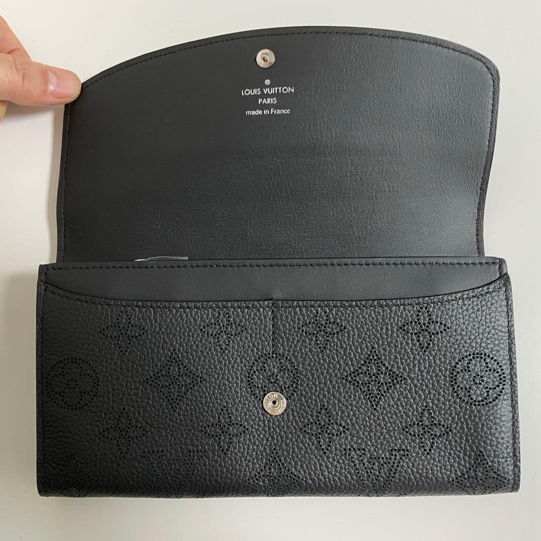 ルイヴィトン 長財布 ポルトフォイユ・イリス マヒナ M60143 ノワール