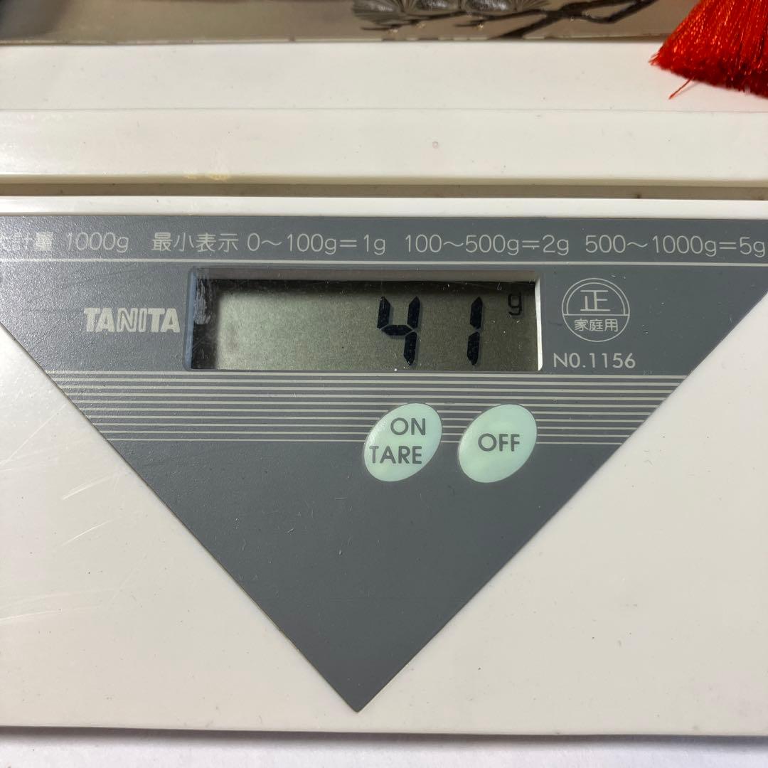 武比古作　純銀絵巻物　ガラスケース入り　富士山に松　純銀　SILVER 刻印