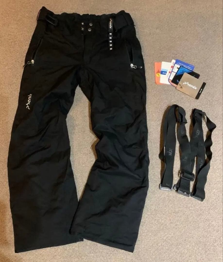 美品 PHENIX サスペンダー付 パンツ ◆ スキー スノボー スクート M