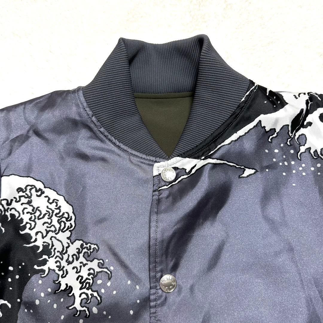 未使用　sou・sou リバーシブルブルゾン　和柄　総柄　和柄　日本製　写し