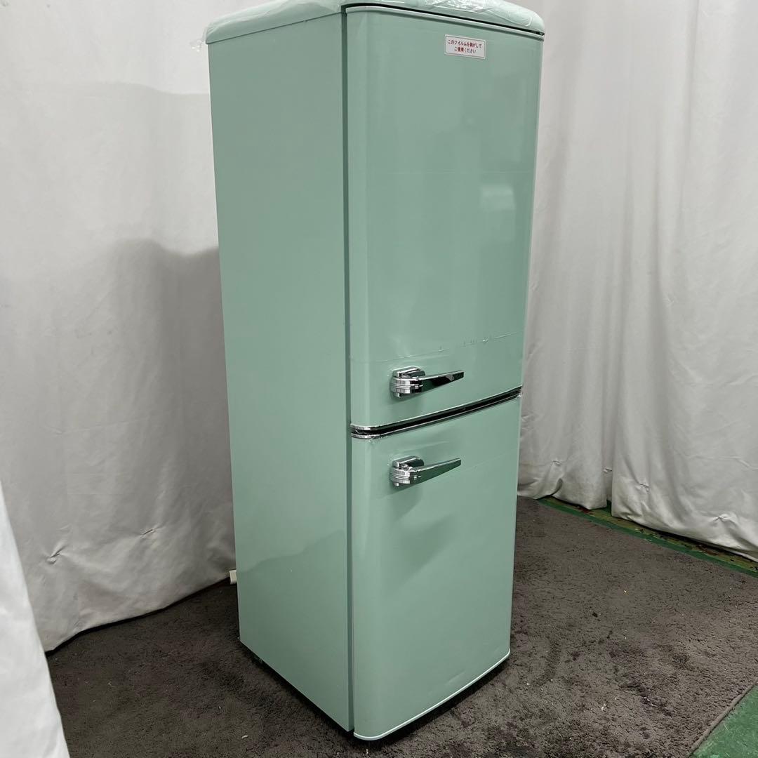 990⭕️【未使用・展示品】冷蔵庫　アイリスオーヤマ　レトロ　一人暮らし　設置無料