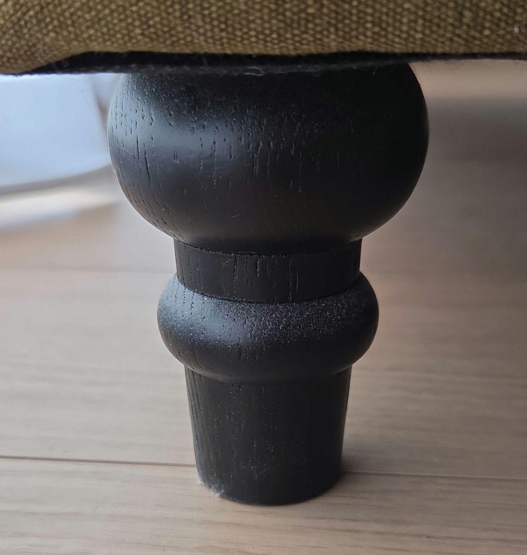 チェスターフィールド 布張り オリーブグリーン 1人掛けソファ