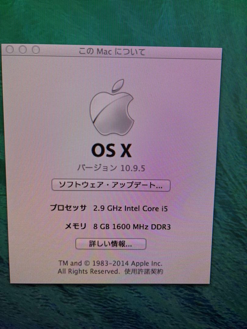 Apple iMac 2013後期モデル　21.5inch