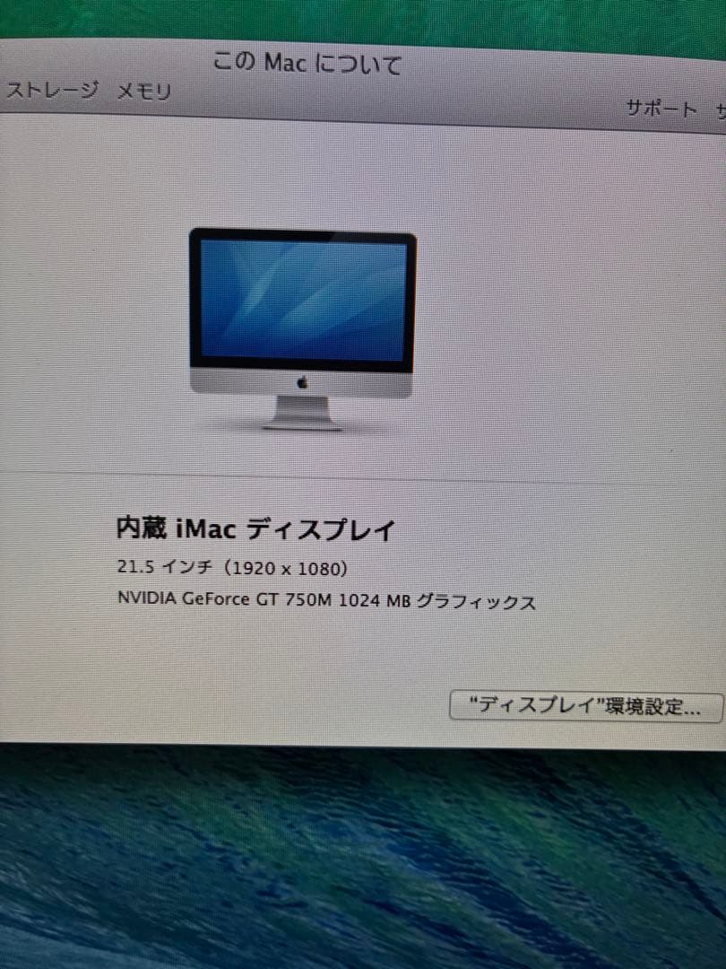Apple iMac 2013後期モデル　21.5inch