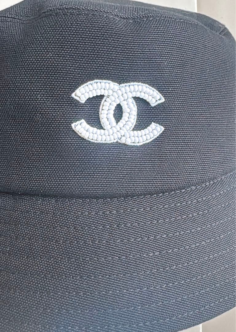 CHANEL バケットハット　ビーズ刺繍　M