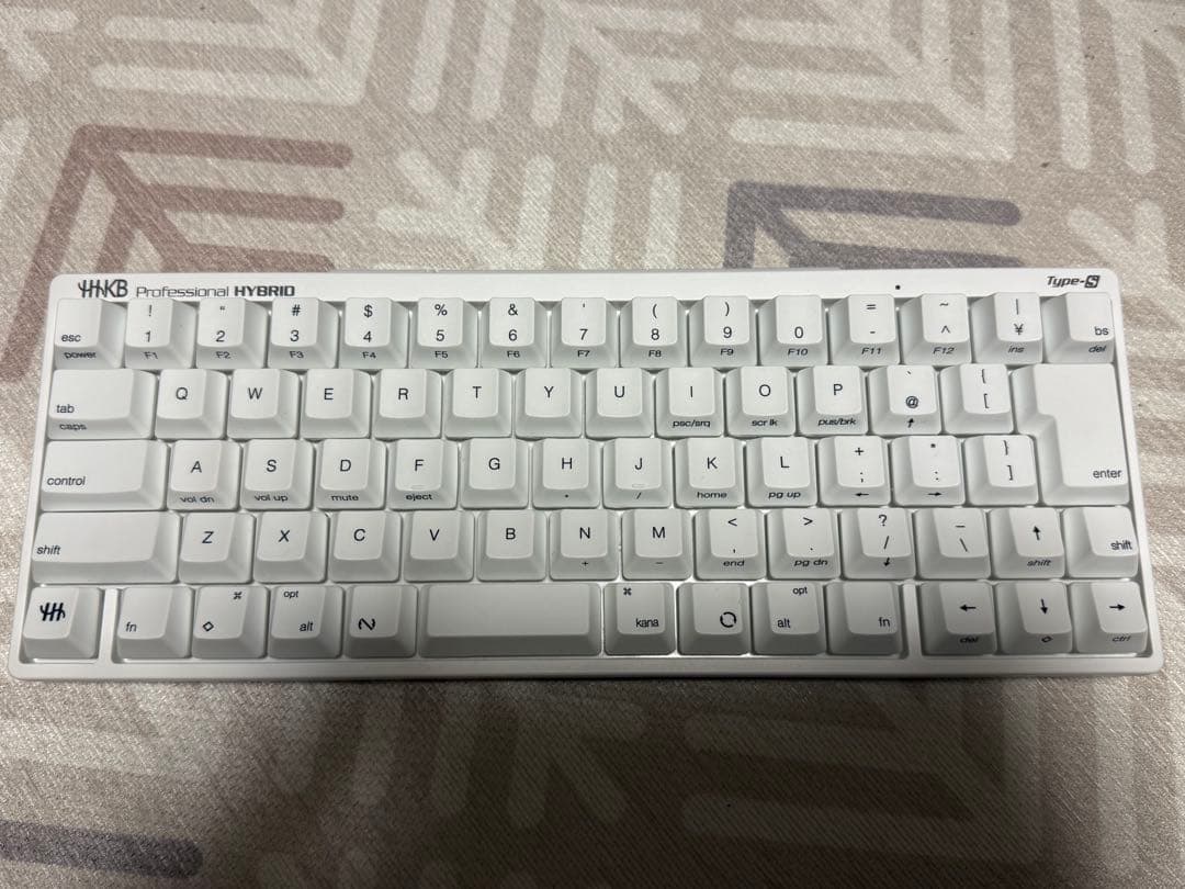 be様用HHKB 日本語雪　➕キーキャップ墨