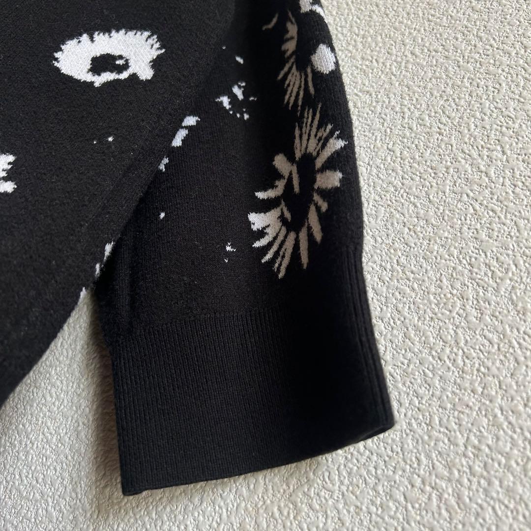 LAD MUSICIAN ラッドミュージシャン ニット 花柄 コットン 黒