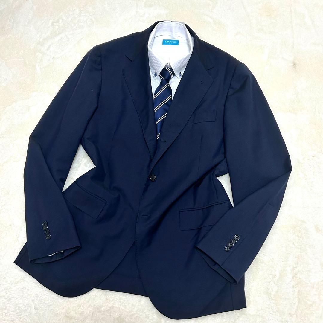 【極美品】ビームスエフ カノニコ スーツ セットアップ ネイビー XL