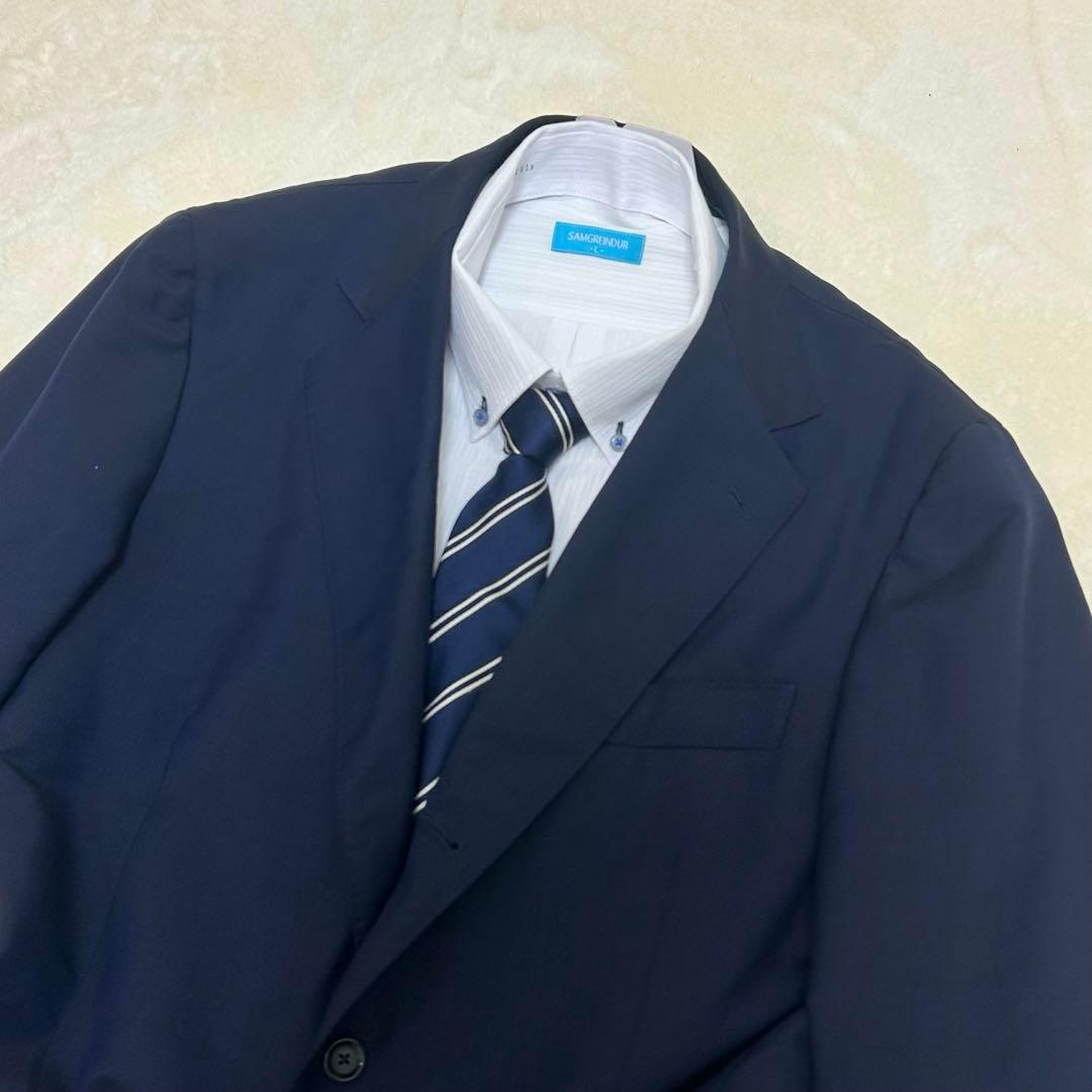 【極美品】ビームスエフ カノニコ スーツ セットアップ ネイビー XL