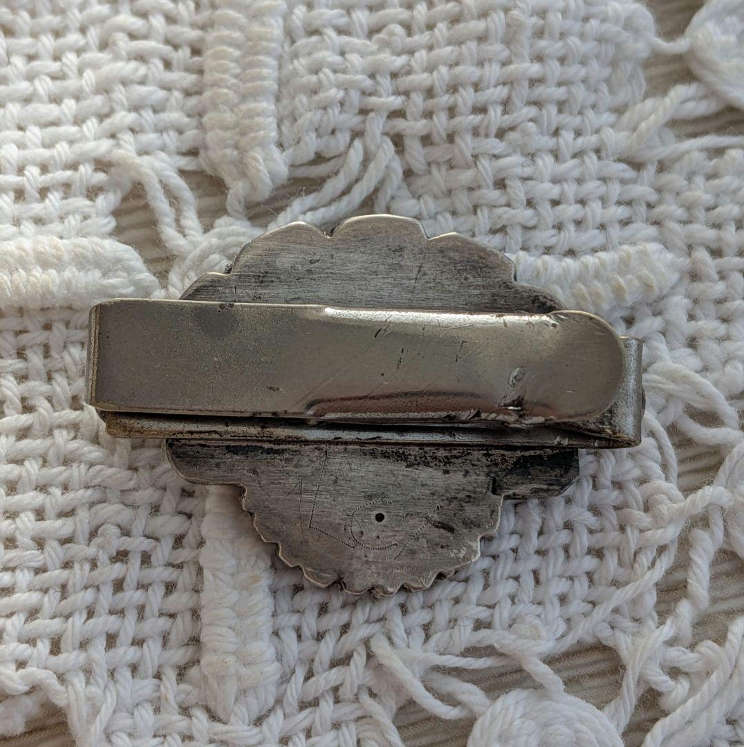 ZUNI サンフェイス ターコイズ シェル オニキス ネクタイピン クリップ