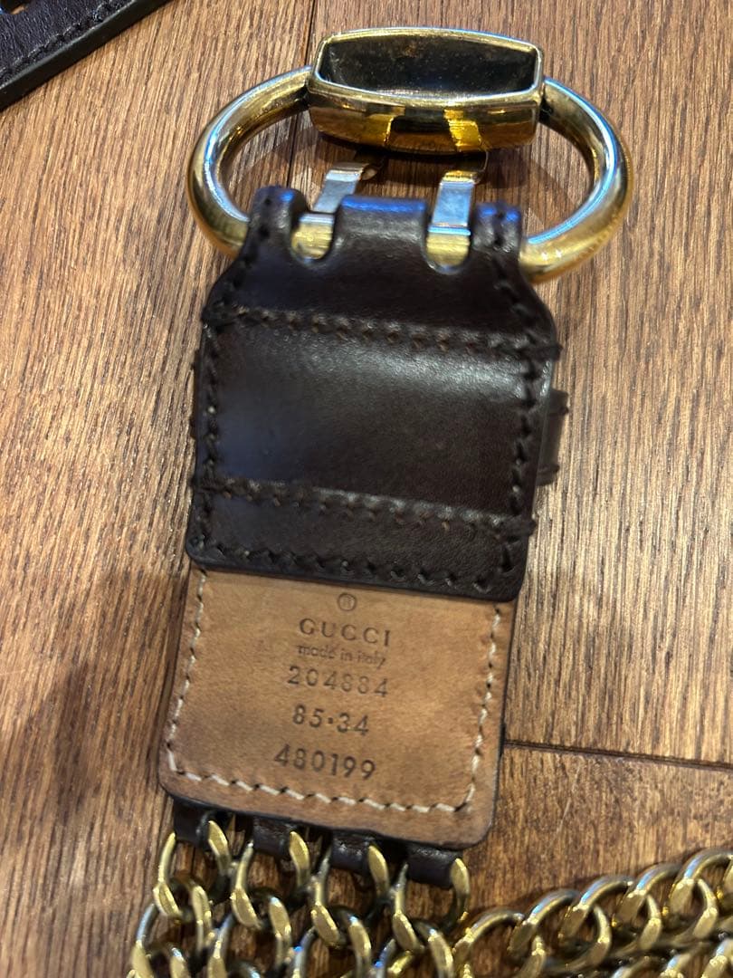 GUCCI ヴィンテージ　装飾チェーンベルト