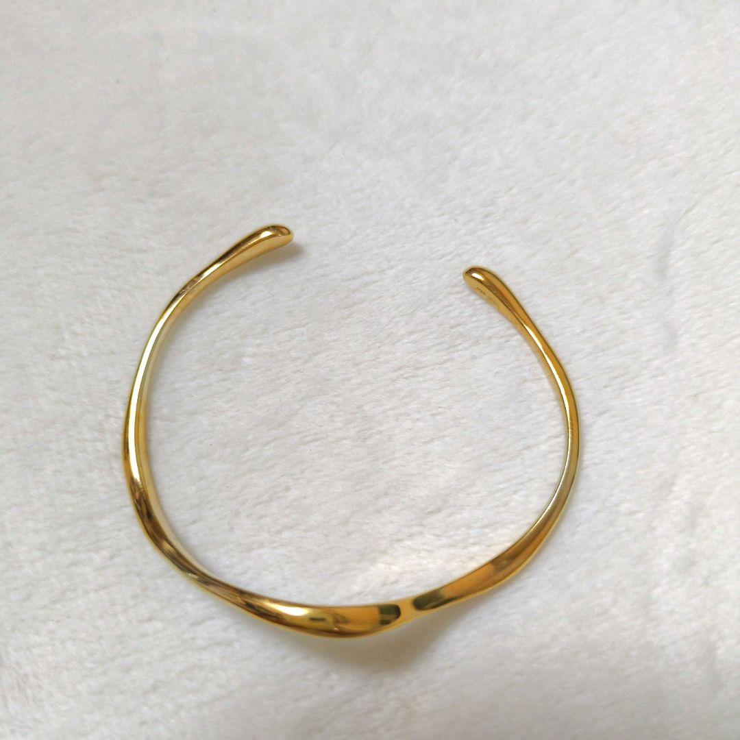 ete ウォーターフロー バングル　ゴールド　ブレスレット　エテ　美品
