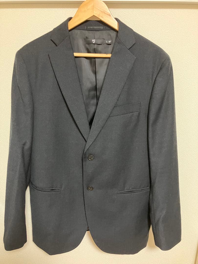 UNIQLO +j ウールジャケット ウールパンツ ダークグレー セットアップ