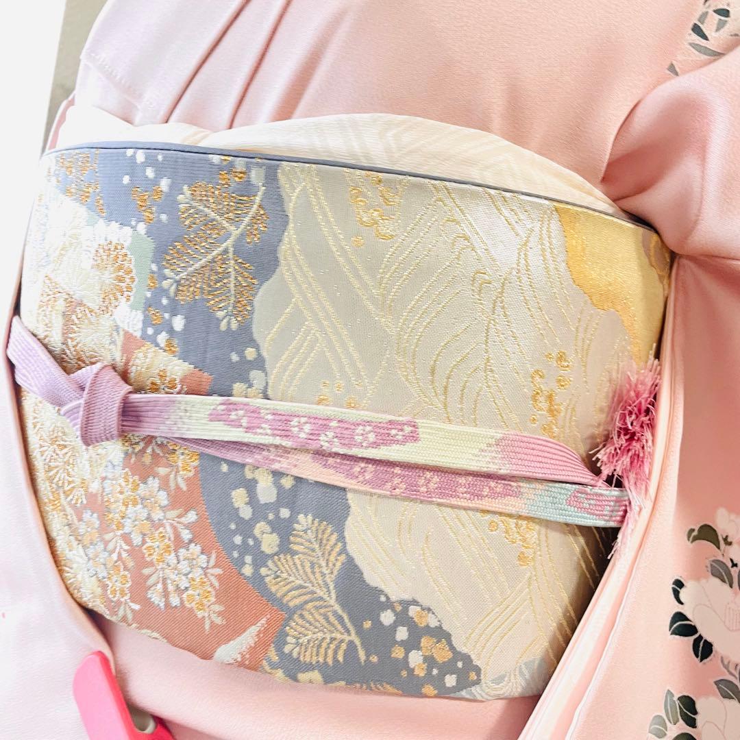 桜色 友禅 4点 フルセット 訪問着 入学式 卒業式 入園式 春 秋 冬