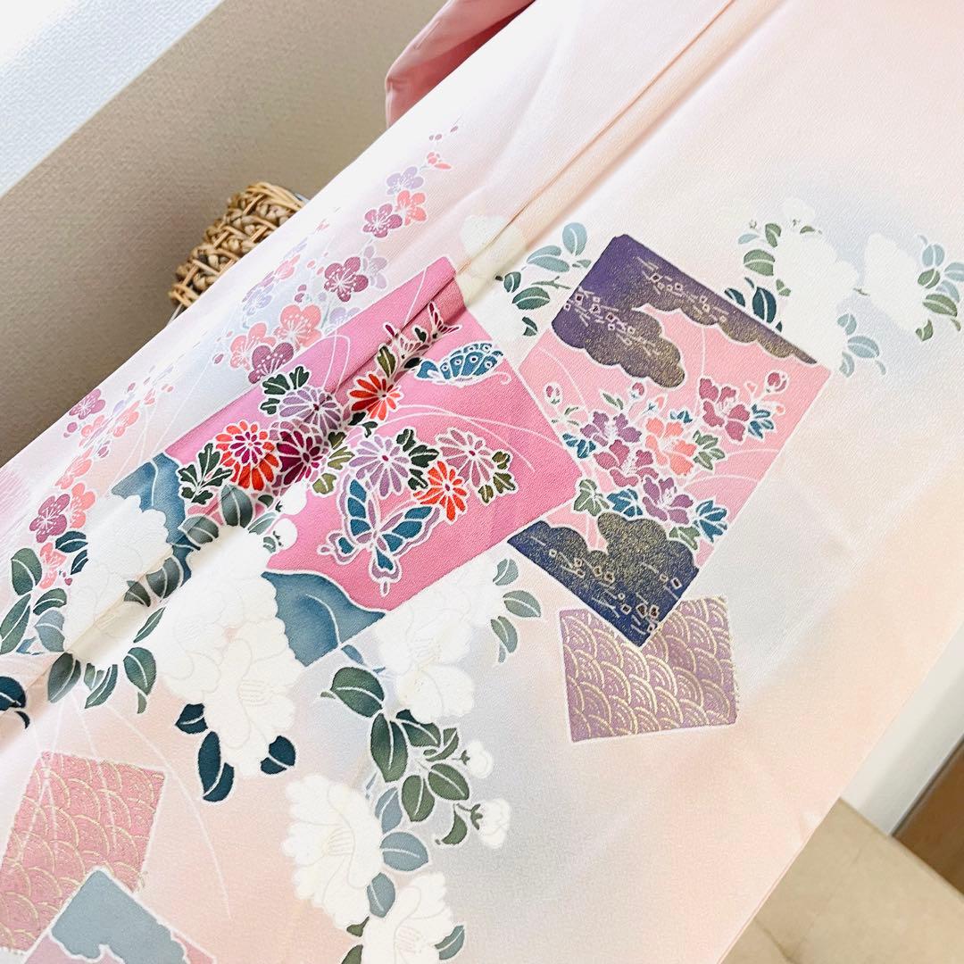 桜色 友禅 4点 フルセット 訪問着 入学式 卒業式 入園式 春 秋 冬