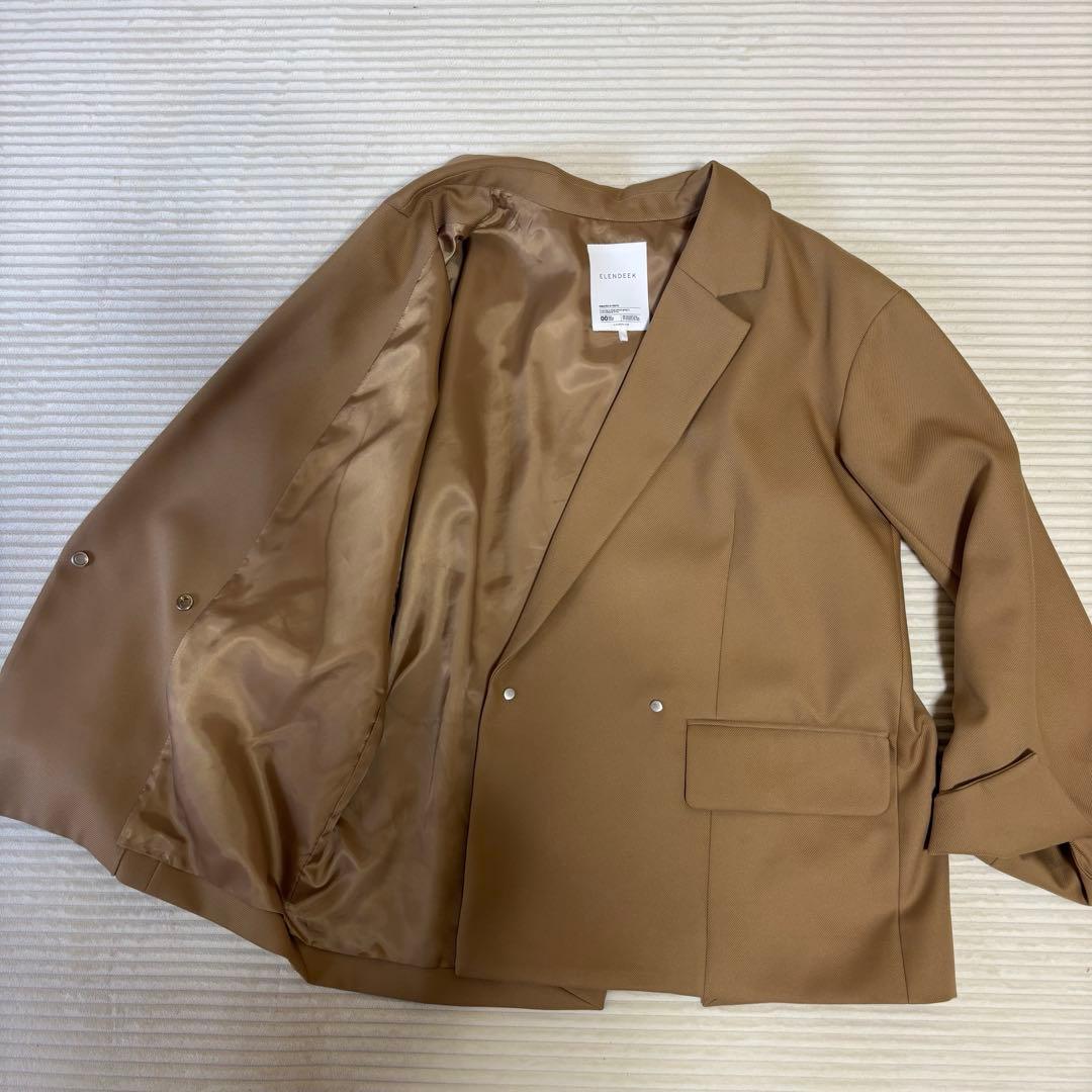 オーバーサイズテーラードジャケット ベージュ ELENDEEK