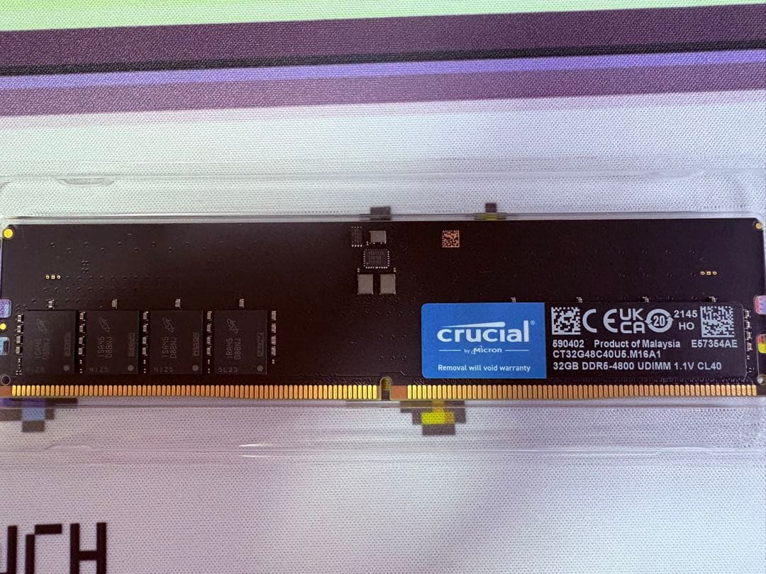 Crucial DDR5 メモリ 32GB 1枚 デスクトップ用 PC5