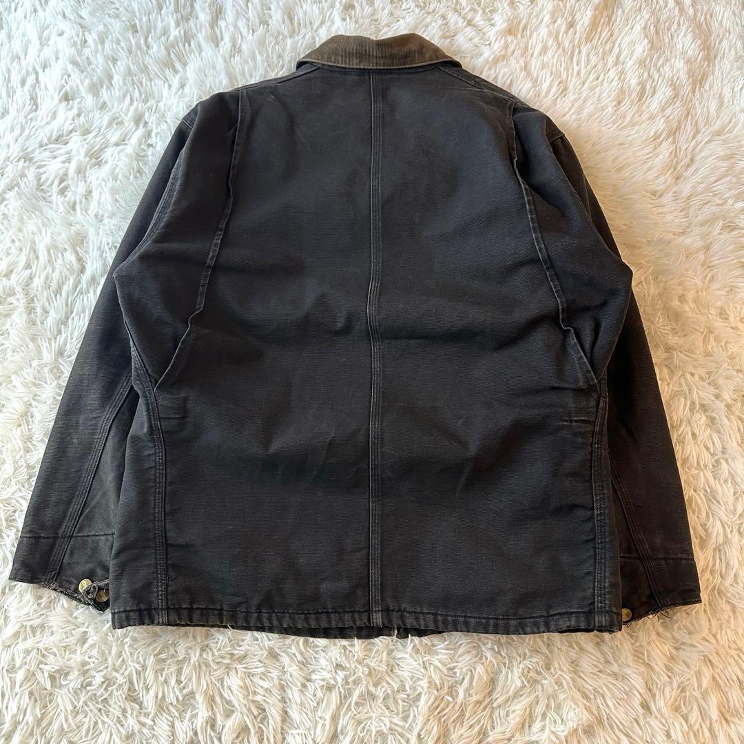 90s Carhartt ミシガンチョアコート ブランケット ブラック L相当