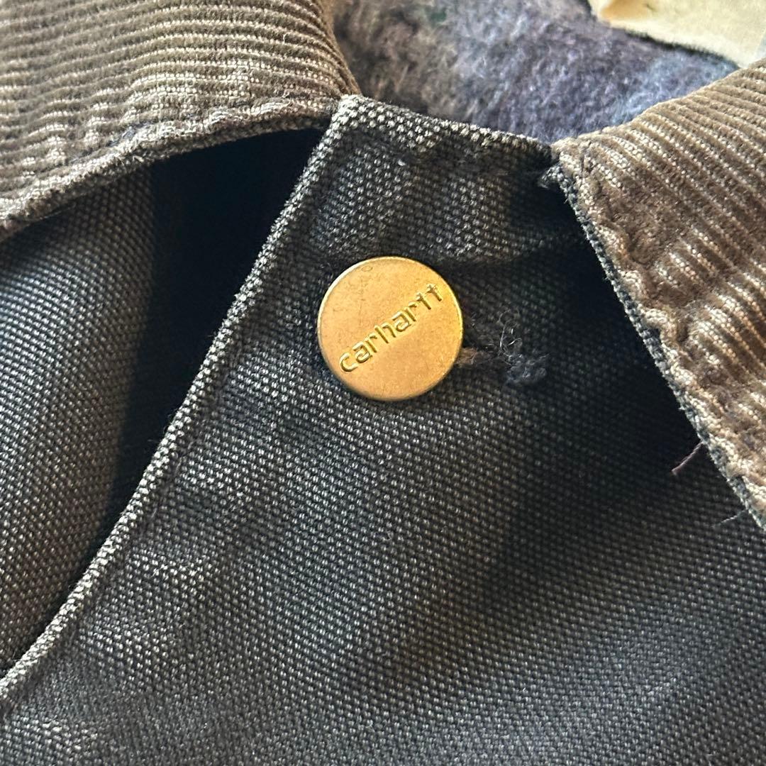 90s Carhartt ミシガンチョアコート ブランケット ブラック L相当
