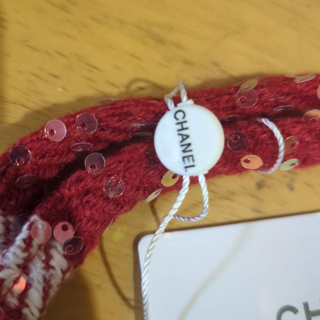 CHANEL スパンコール トートバッグ 赤/白ノベルティ海外VIP限定品