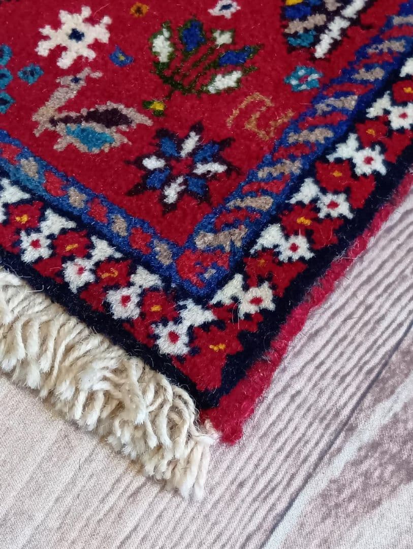 ペルシャ絨毯　ヤラメ絨毯　座布団　手織り　イラン　座布団ヤラメ(14)