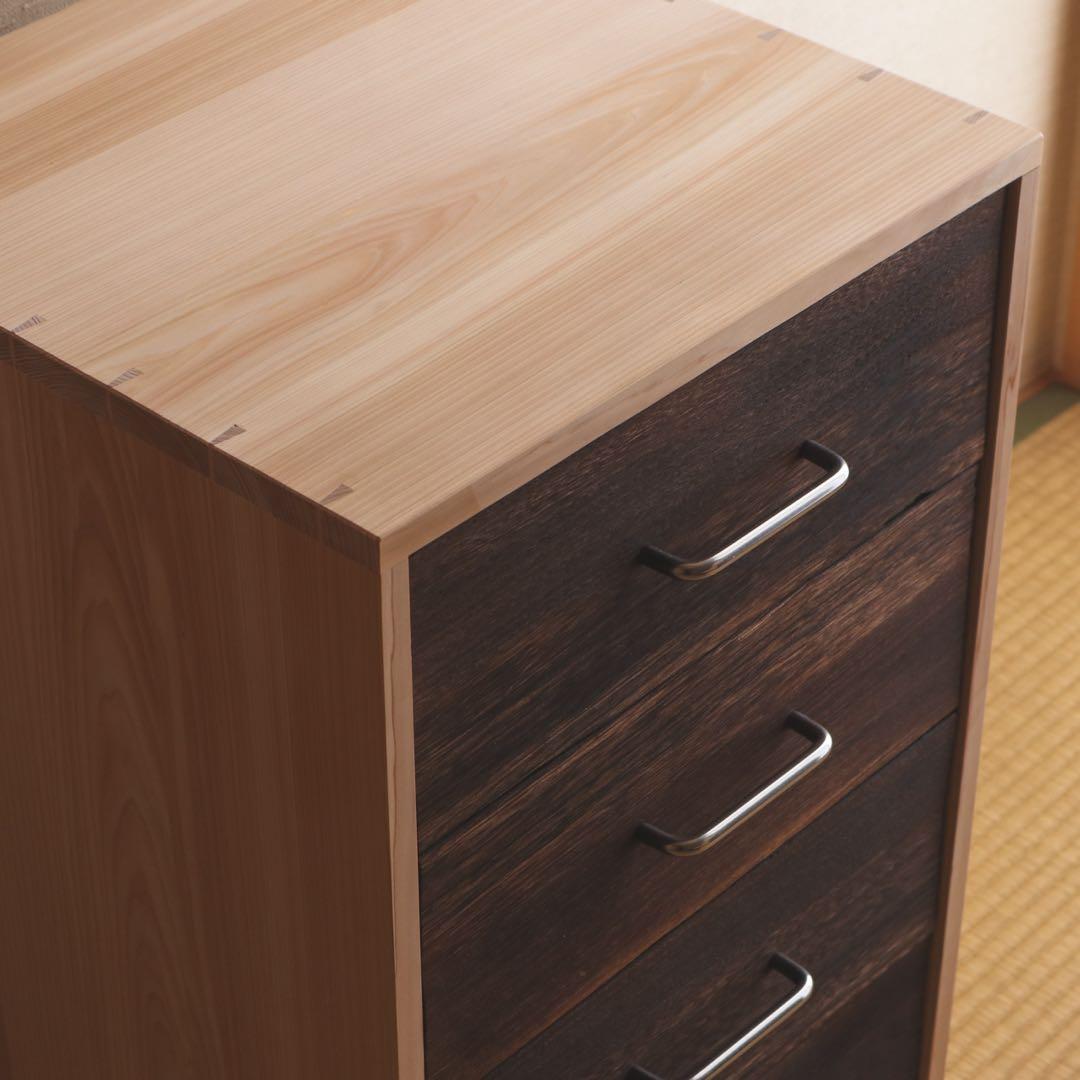 pey　桧の4段チェスト