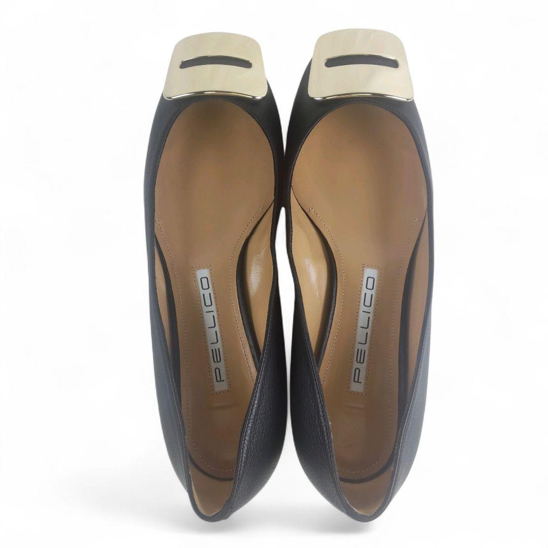 【PELLICO】極美品 GOLD ANELLI FIBBIA パンプス 38