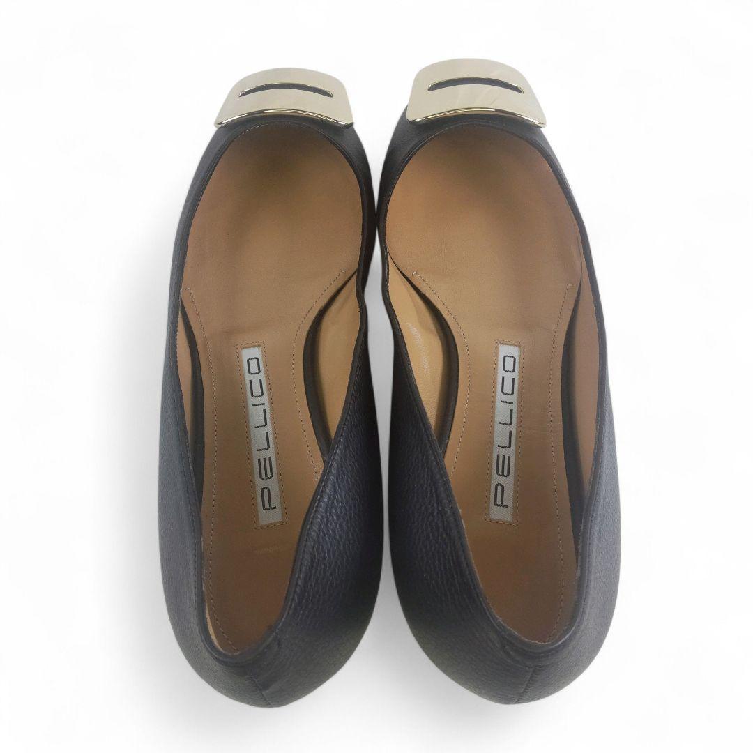 【PELLICO】極美品 GOLD ANELLI FIBBIA パンプス 38