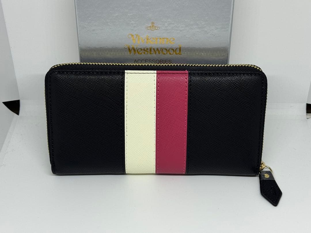 【新品未使用】Vivienne Westwood 長財布 ストライプデザイン