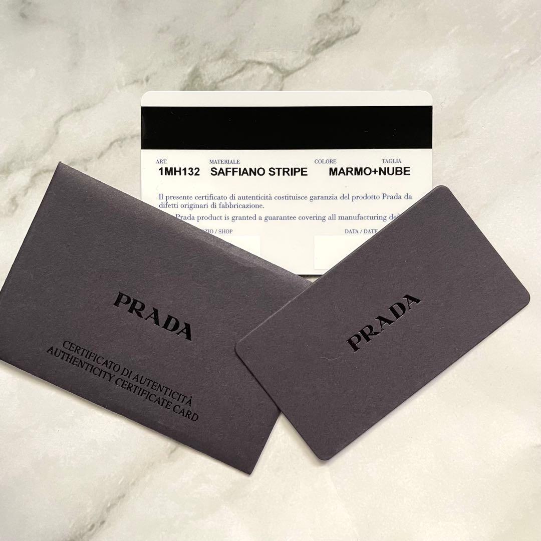 PRADA プラダ サフィアーノ 長財布 2つ折り　バイカラー極美品0119-③