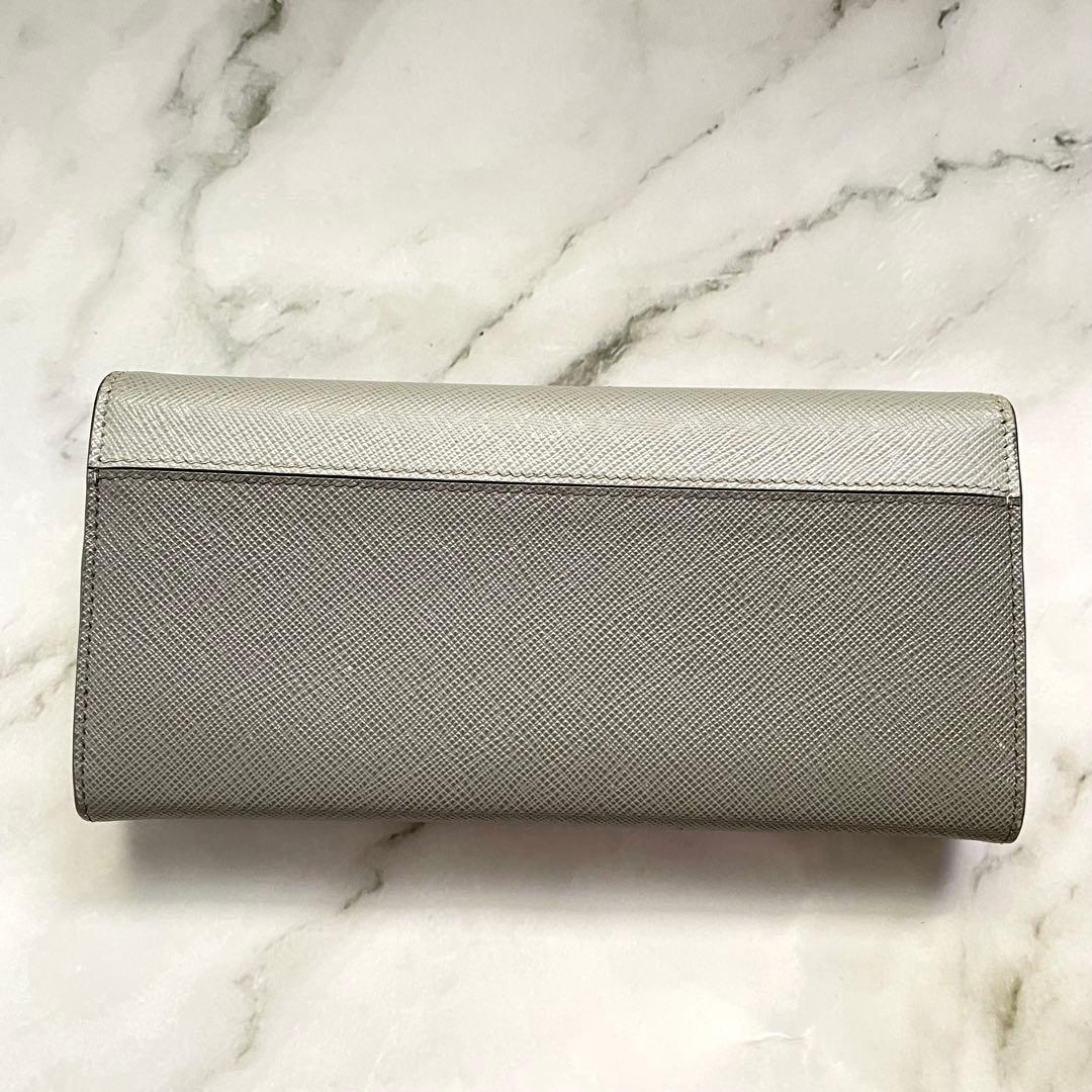 PRADA プラダ サフィアーノ 長財布 2つ折り　バイカラー極美品0119-③