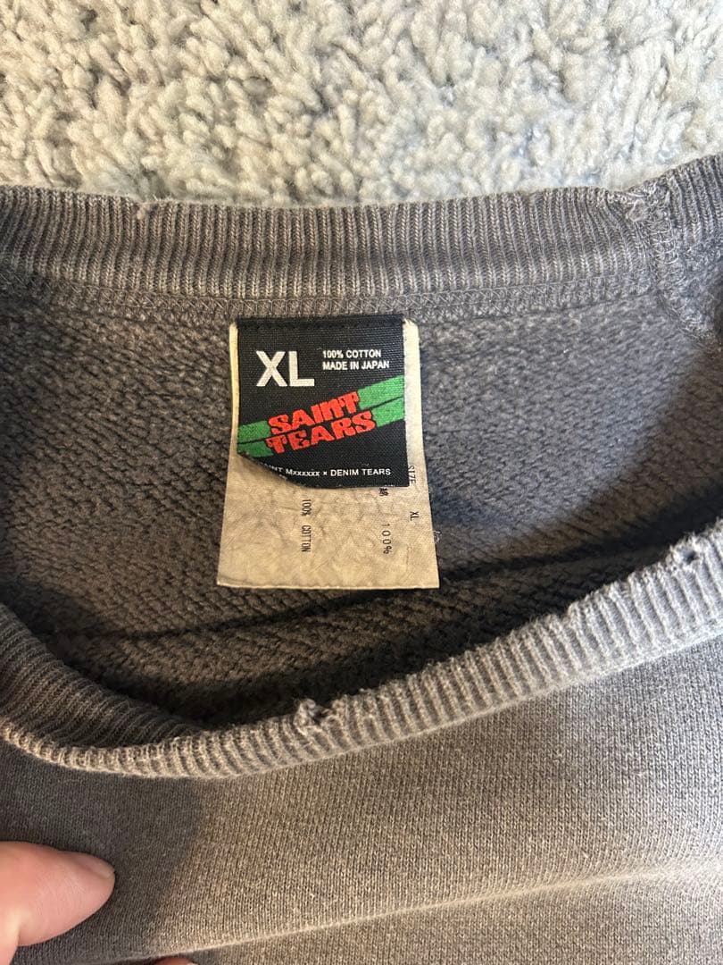 ©SAINT Mxxxxxx XL セントマイケル デニムティアーズ スウェット
