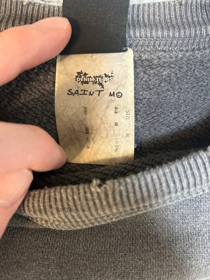 ©SAINT Mxxxxxx XL セントマイケル デニムティアーズ スウェット