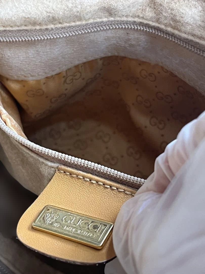 オールドグッチ　マイクロGG ミニボストンバッグ　保存袋付き
