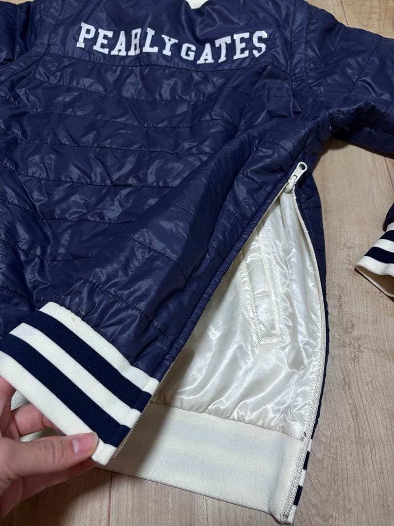 パーリーゲイツ 中綿 リバーシブル プルオーバー