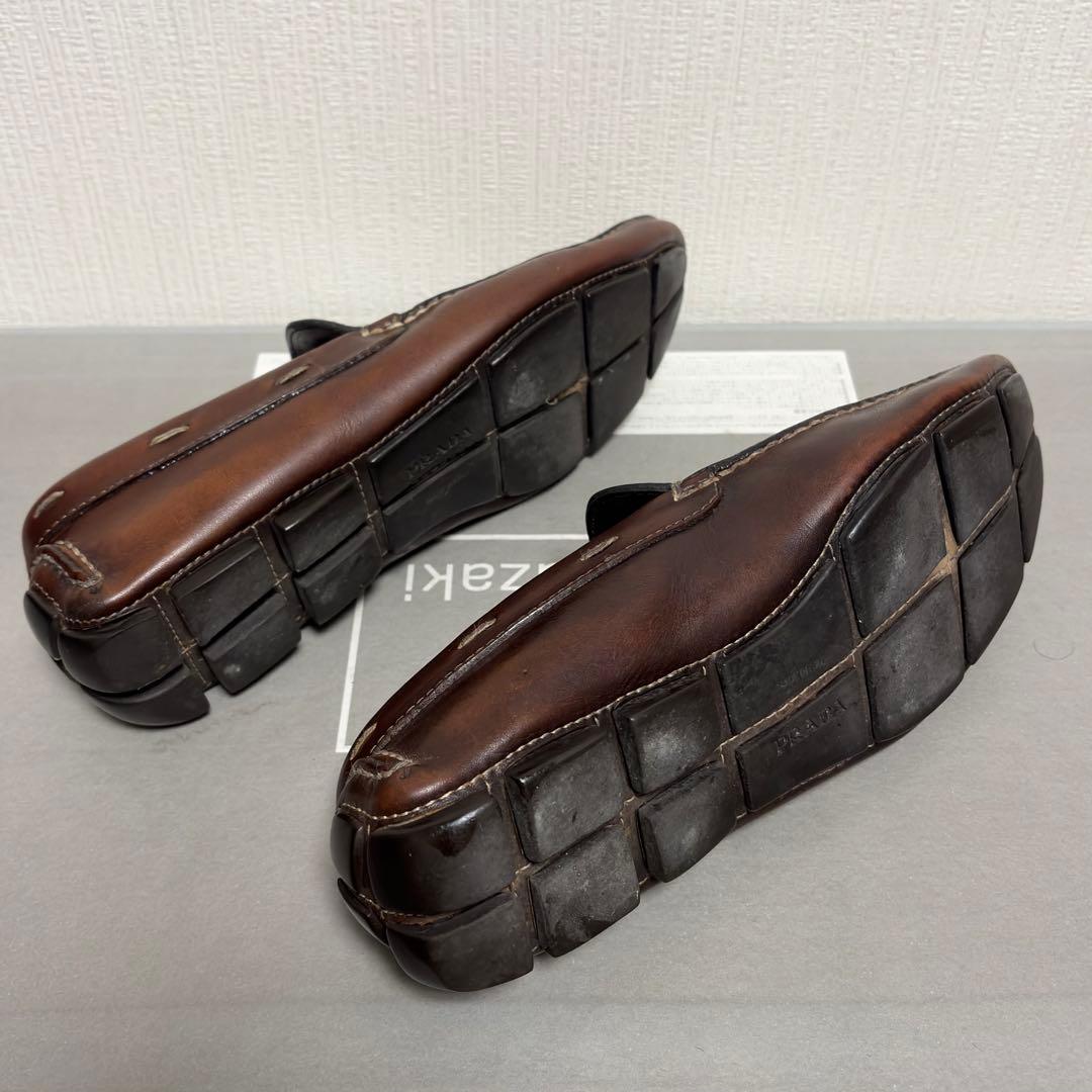 PRADA ドライビングシューズ ブラウン 24.5cm(6 1/2)