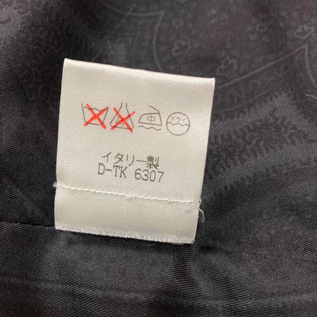 17541✨エトロ 46 2XL ダブルジャケット 裏地ペイズリー 総柄 黒